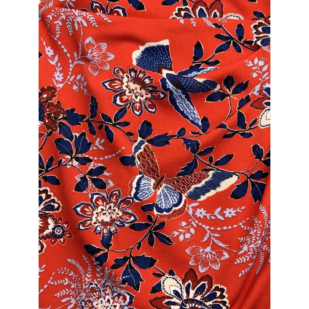Rachel Rachel Roy Dress Womens Size 8 Red Blue Floral Tropical Print Dress - Picture 15 of 15